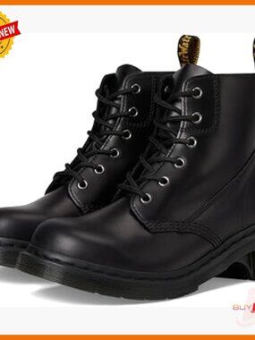 Leather Combat Boots Lace Up Ankle Boots Goodyear Welted